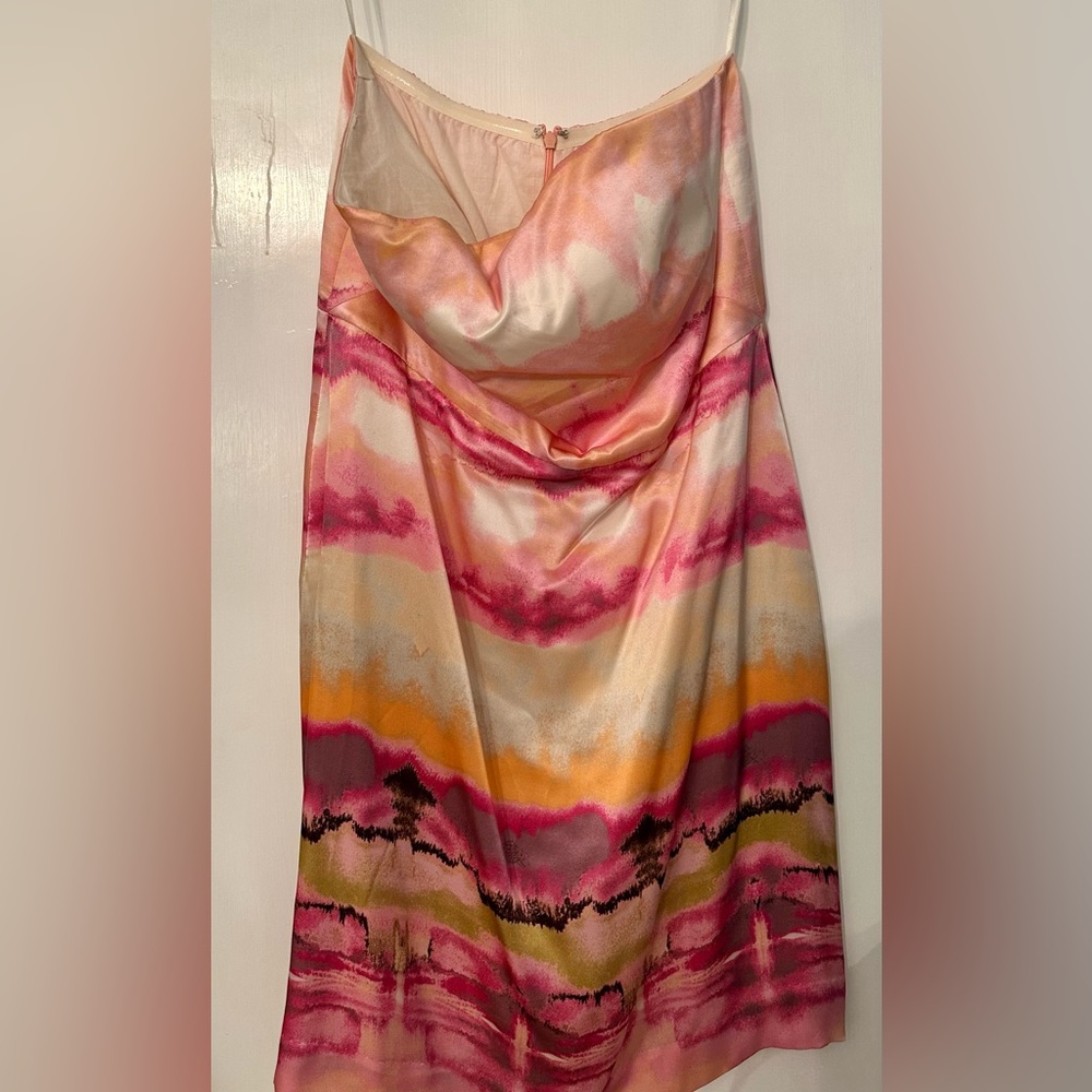 NWT Banana Republic strapless watercolor dress 12P